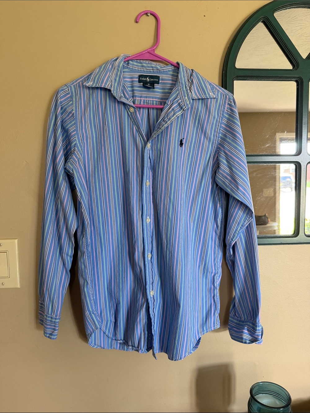 Polo by Ralph Lauren Blue Multi-Stripe Long-Sleeve Button-Down Shirt